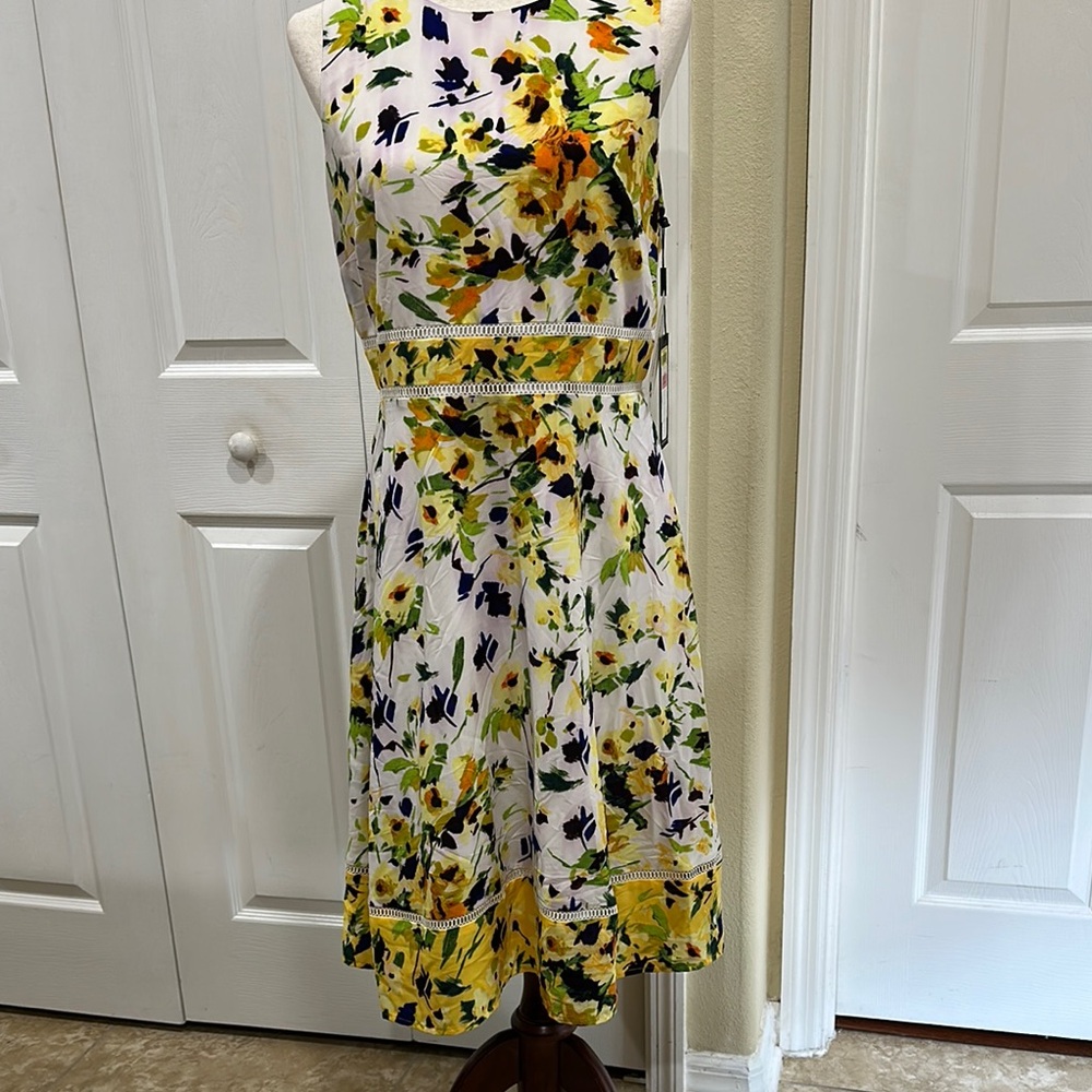 Karl Lagerfeld Multicolor Floral Midi Dress